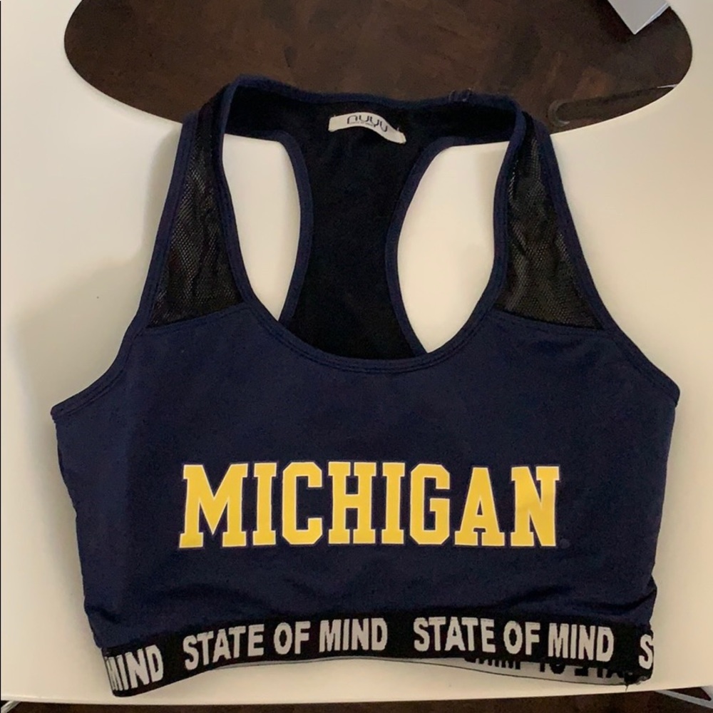 University of Michigan sports bra